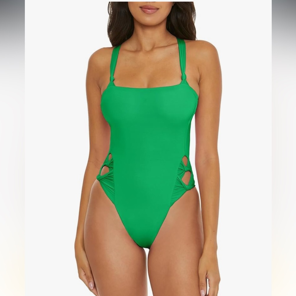 NWT BECCA Standard Baja Mar Bandeau One Piece Scoop Neck
